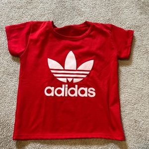 red adidas t shirt